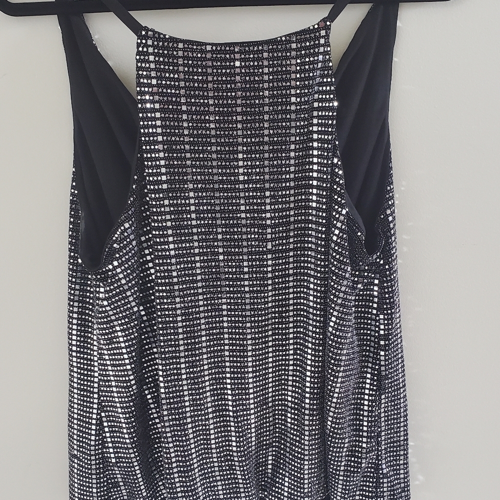 Elloquii Silver Draping Sequence Shimmer Top - image 3